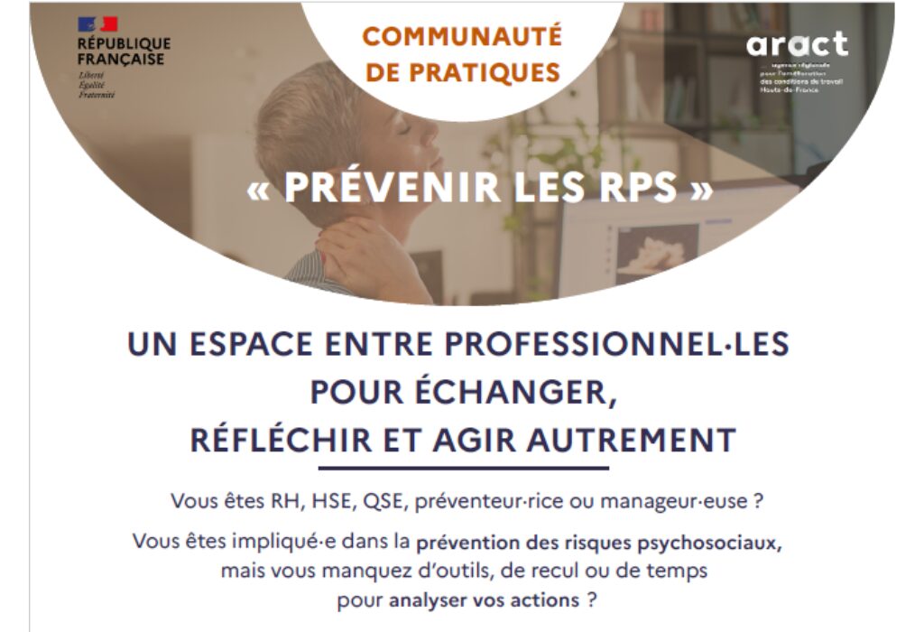 L’Aract Hauts-de-France, lance une communauté de pratiques pour les professionnel.les engagé.es dans la prévention des RPS.