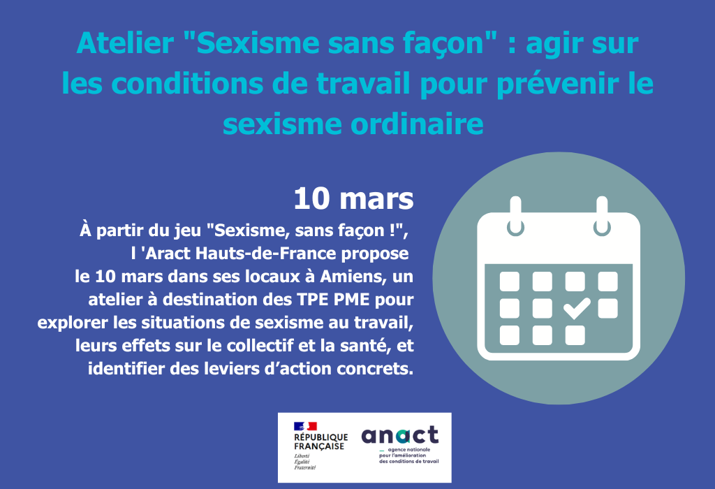 Atelier « Sexisme sans façon » : agir sur les conditions de travail pour prévenir le sexisme ordinaire