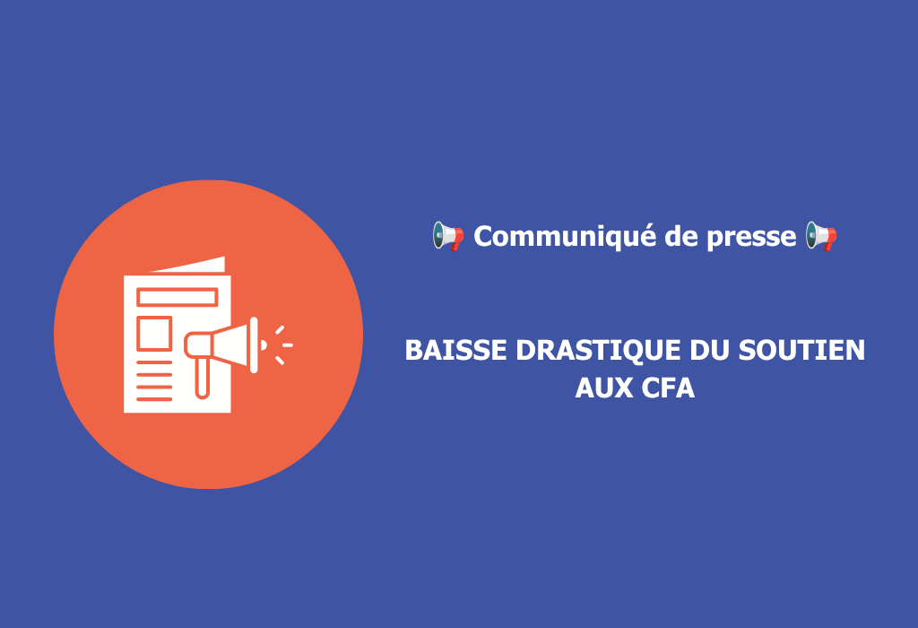 📢Communiqué de presse 📢 BAISSE DRASTIQUE DU SOUTIEN AUX CFA