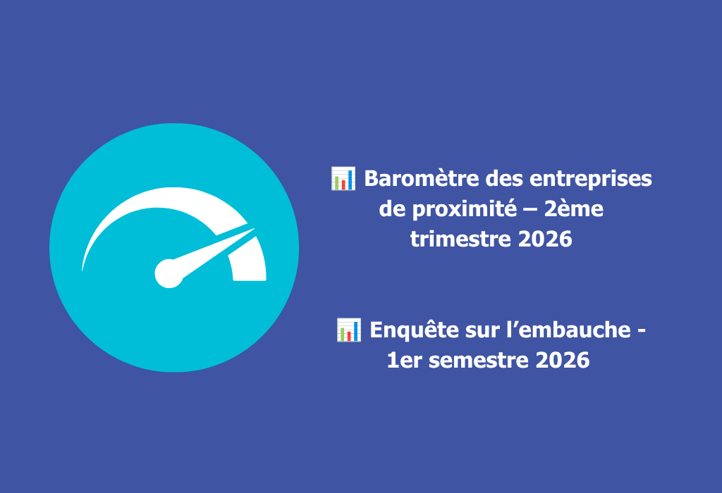 📊 Baromètre des entreprises de proximité – 2ème trimestre 2026 et enquête sur l’embauche – 1er semestre 2026